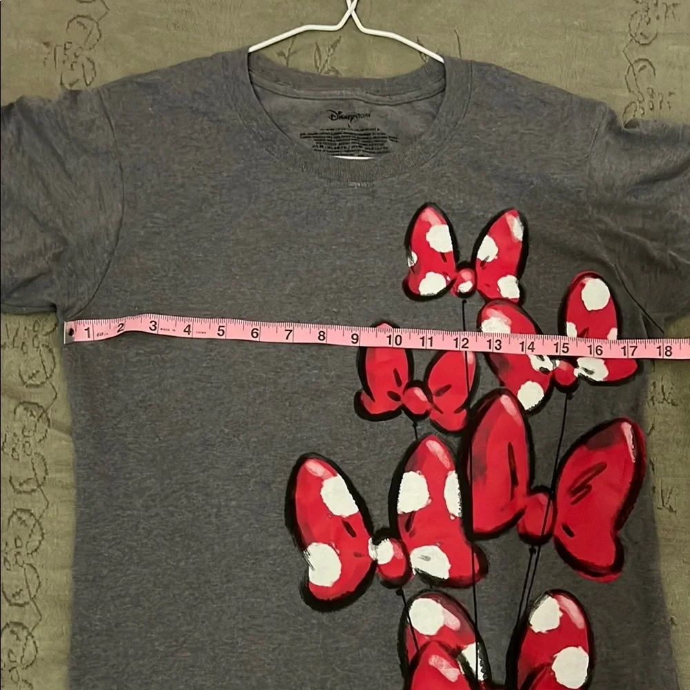 Disney Gray and Red Minnie Mouse Bow Tee - Picture 2 of 5